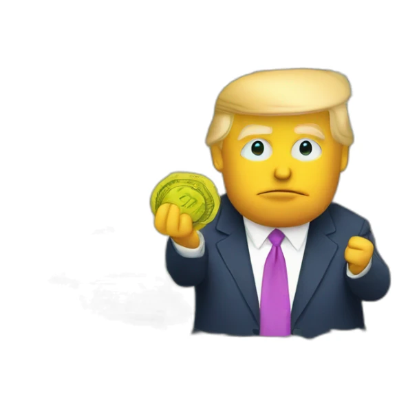 DONALD TRUMP WITH A MONEY sticker