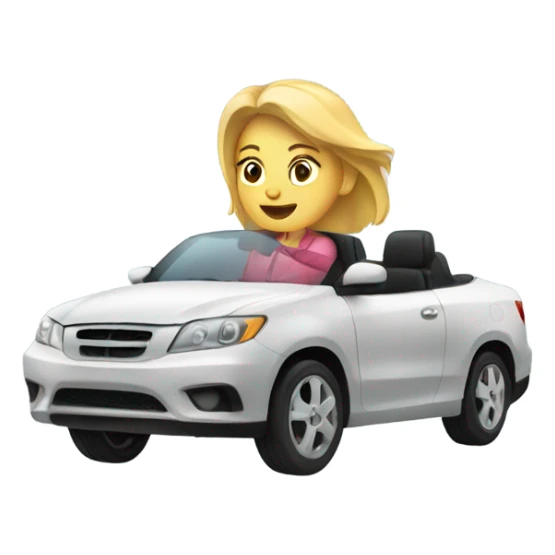 Woman driving sticker