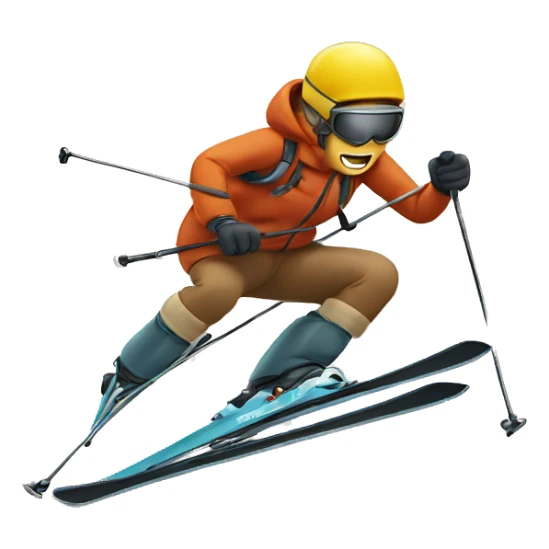 Skier skiing down schnitzel sticker