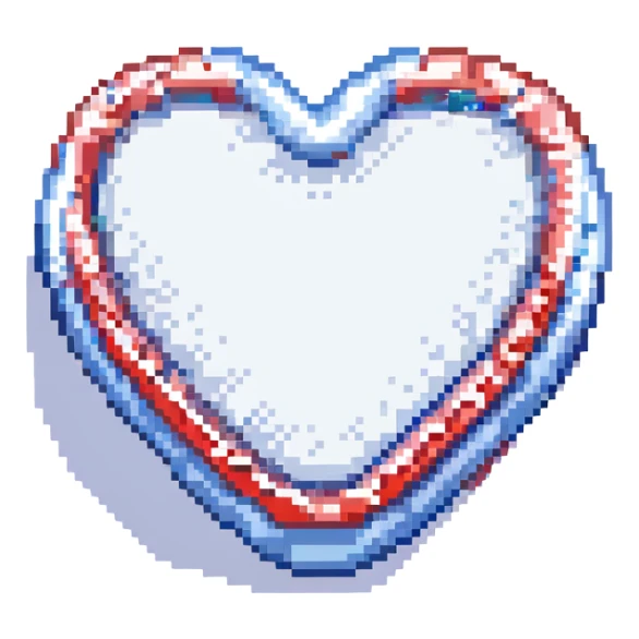 Heart painted in the colors of the Russian flag sticker