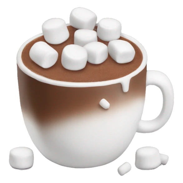 Mug of hot chocolate with mini marshmallows sticker