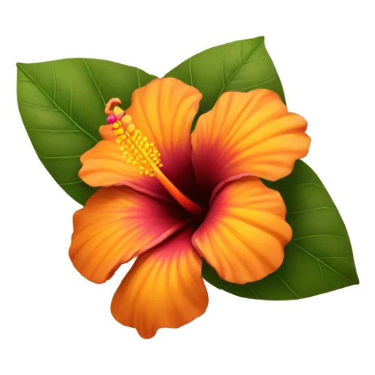 Marrón hibiscus flower with yellow and orange in the middle  sticker
