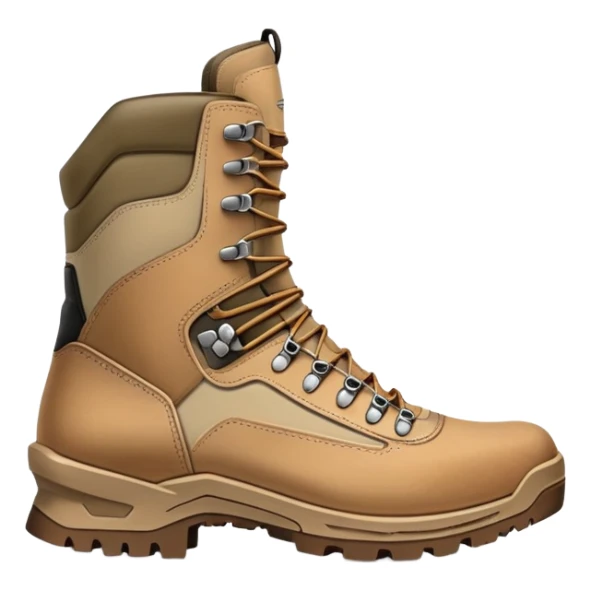 Lowa military tactical hiking boots in tan color sticker
