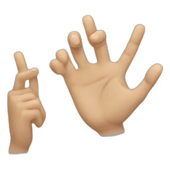 person counting with their fingers sticker