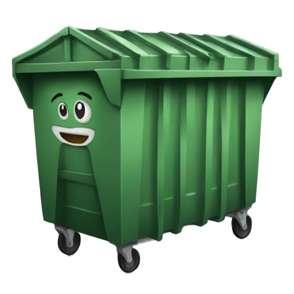 dumpster cartoon sticker