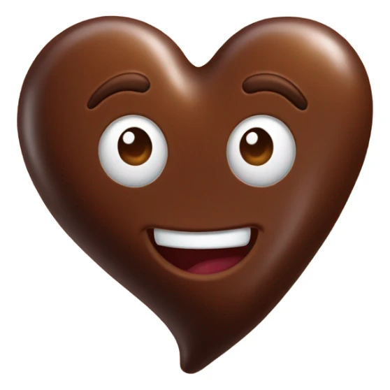Poop emoji chocolate heart sticker