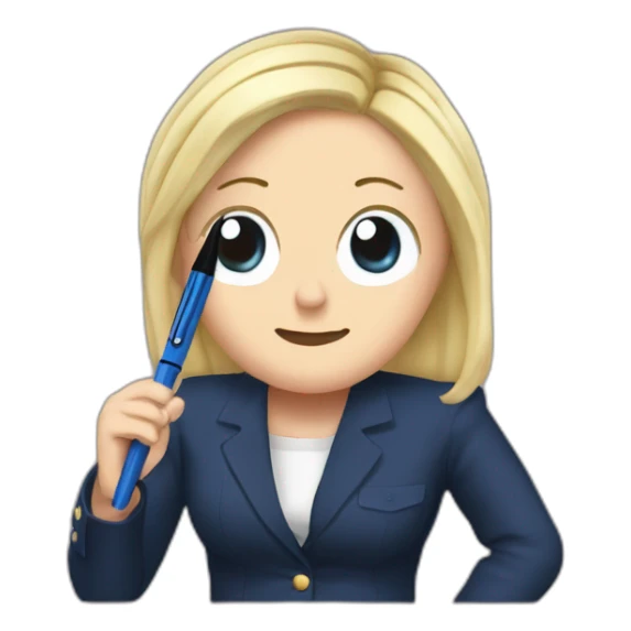 Marine Le Pen est morte avec un stylo sticker