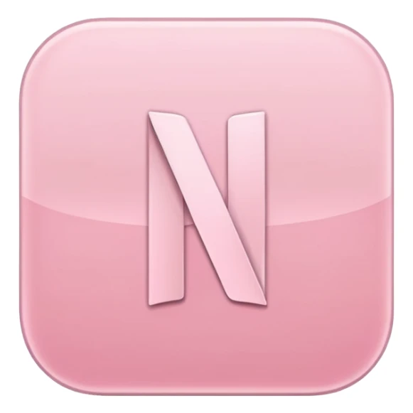 Netflix aesthetic "N" logo in pastel pink sticker
