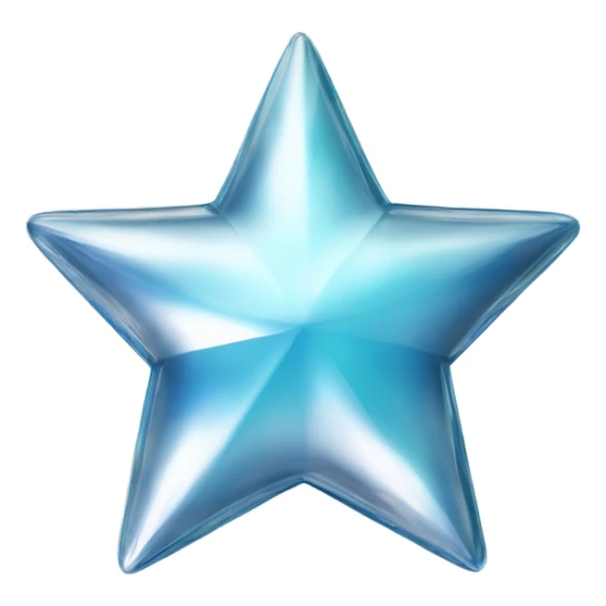 glass chrome four-point star diamond texture round edge  sticker