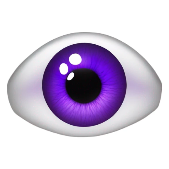 majestic godly violet iris eyeball serious symmetrical sticker