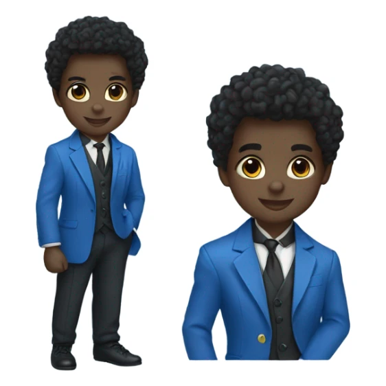 Pretty black cub panther wearing a blue blazer  sticker