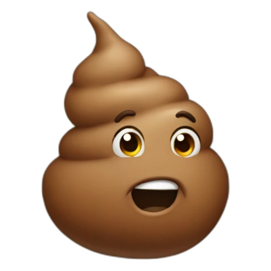 Realistic poop sticker