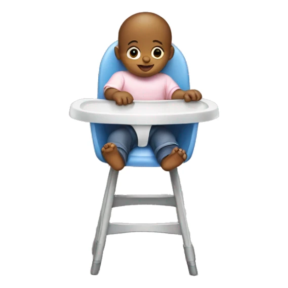 Baby sitting on high chair sticker