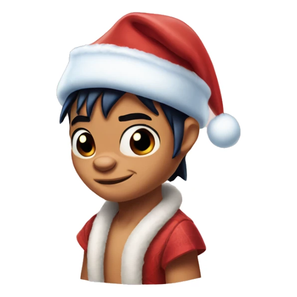 Lilo from Lilo and Stitch wearing Christmas hat sticker