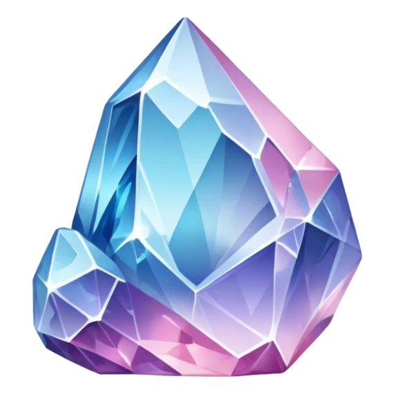 Sparkly shiny Pastel-blue-purple-pink crystal-rock sticker