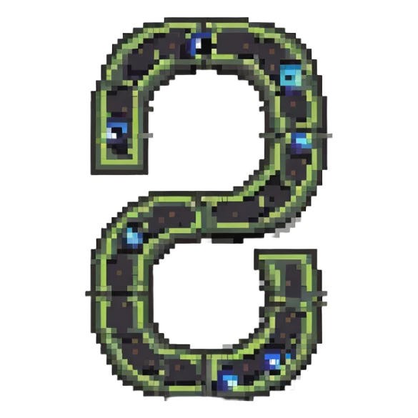 big bold letter C in lime green electric color with googly eyes on top sticker