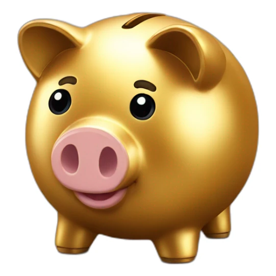 goldenned piggy bank sticker