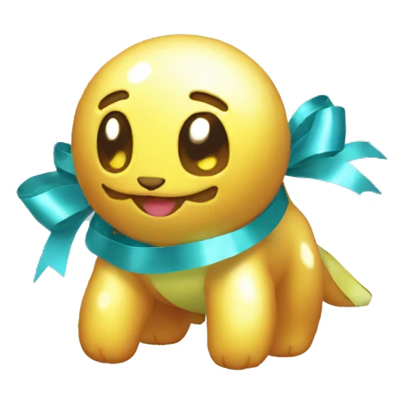 Shiny colorful Fakemon with ribbons sticker