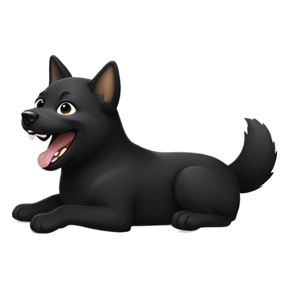 Black Shiba Inu 	rolling on the floor laughing sticker