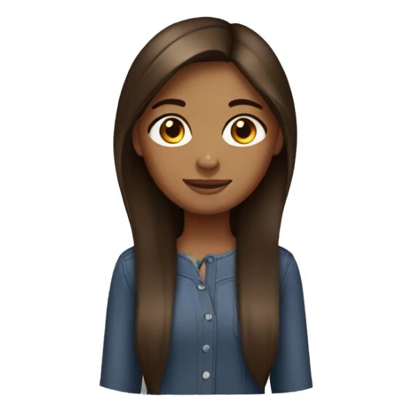 brown haired straight girl sticker