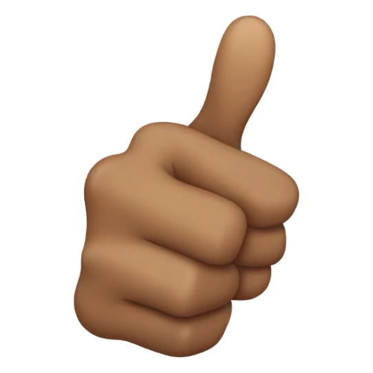 Hand with thumb up, darker skin sticker