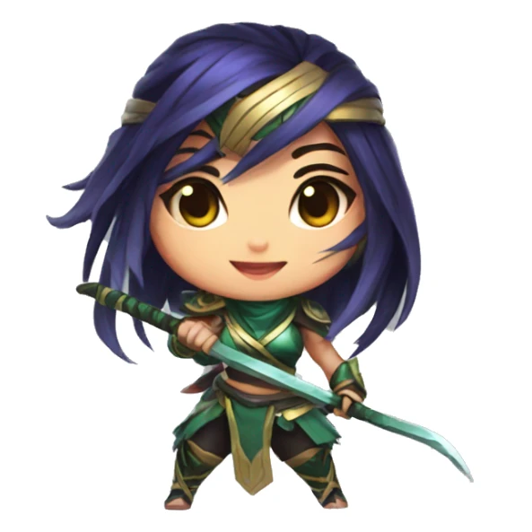 akali chibi league of legends sticker