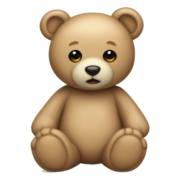 Beige teddy bear sticker