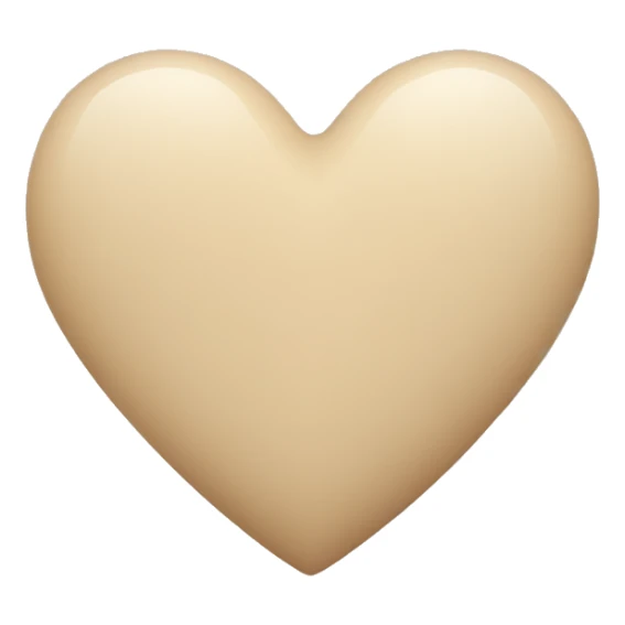Beige heart  sticker