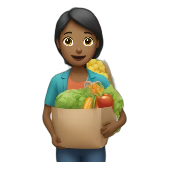 a person shopping in a supermarket sticker