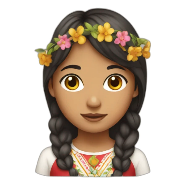peruvian italian girl sticker