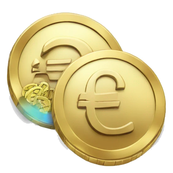 give me a gold coin with the euro logo on it sticker