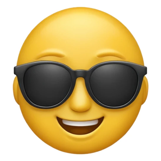 emoji with sunglasses lookin cool sticker