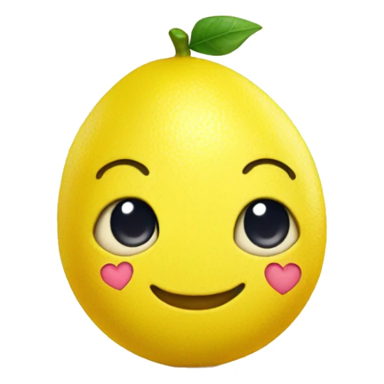 cute lemon character with a heart next to it sticker