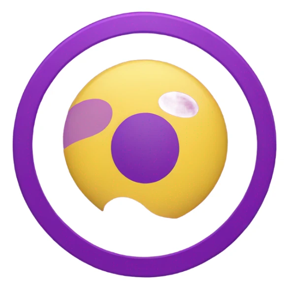 Intersex pride flag with yellow background and purple circle in the middle  sticker