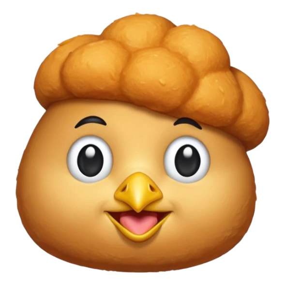Make an emoji of a chicken nugget sticker