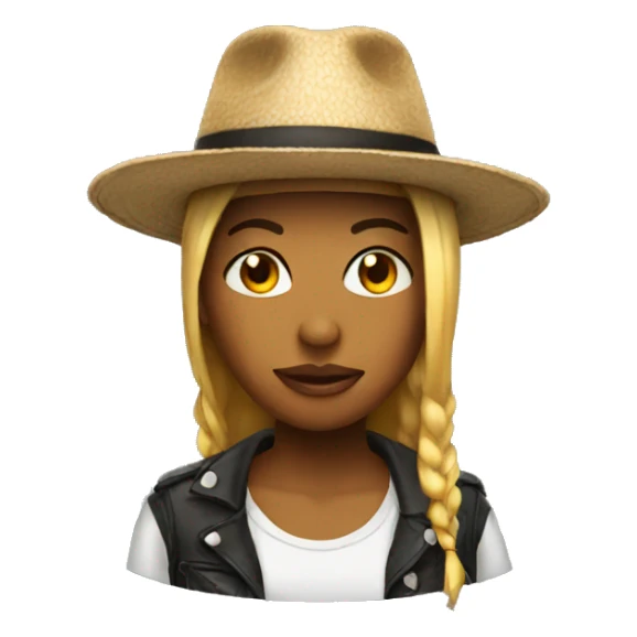 A baddie wearing a hat sticker