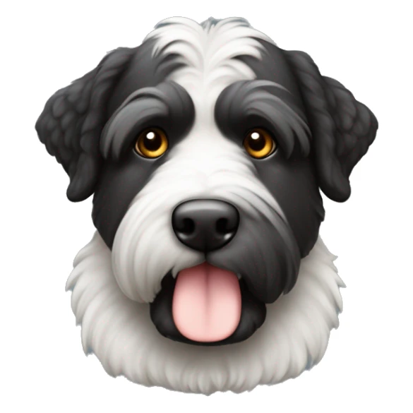 Bouvier bernois plutôt petit avec une gueule assez fine, avec un pelage noir, un trait blanc entre les yeux et autour de la gueule, des tâches brunes au-dessus des yeux sticker