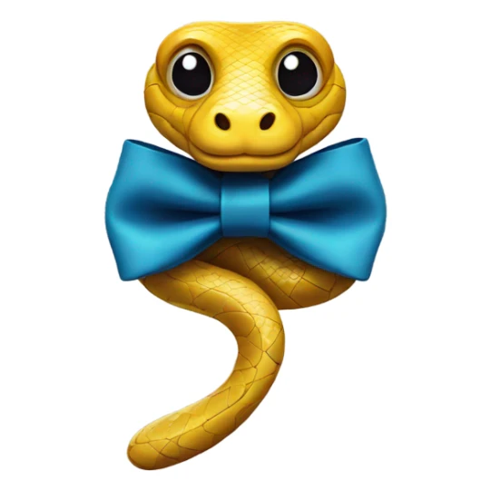 A snake wearing a bow tie and shoes  sticker