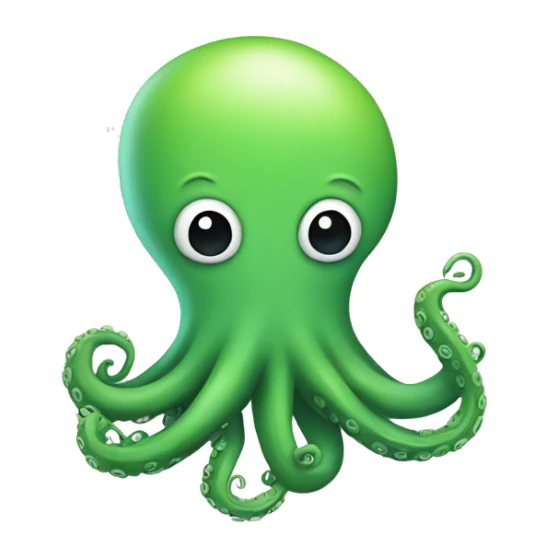 smiley sideways octopus like letter C. For desktop mobile icon sticker