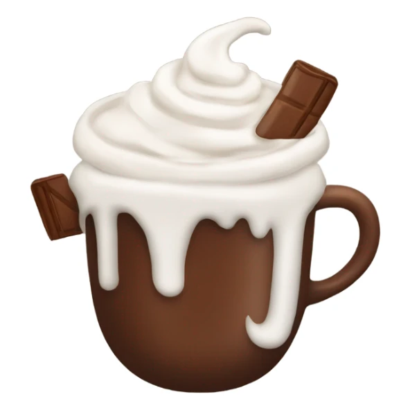 Hot cocoa with whip cream  sticker