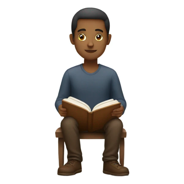 reading a book sticker