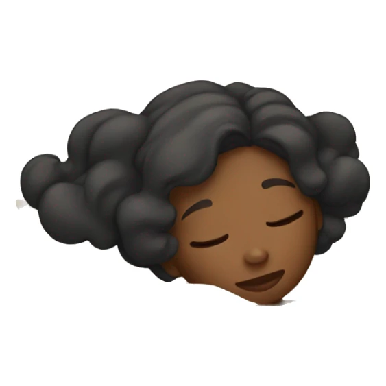 Black girl sleeping with blanket sticker