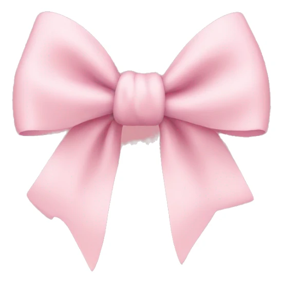 light pink bow on light pink bow sticker