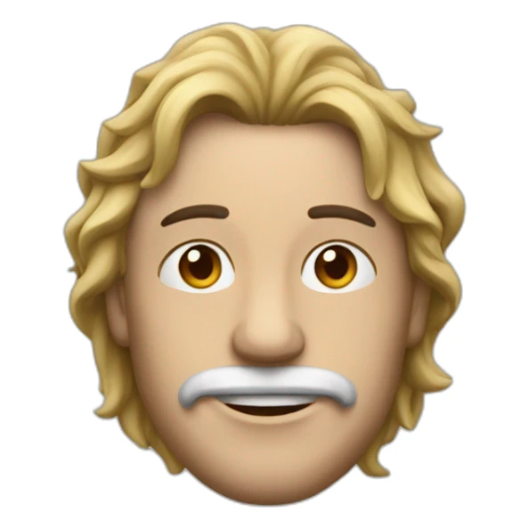 cara de hombre blanco sin pelo fumando una pipa sticker