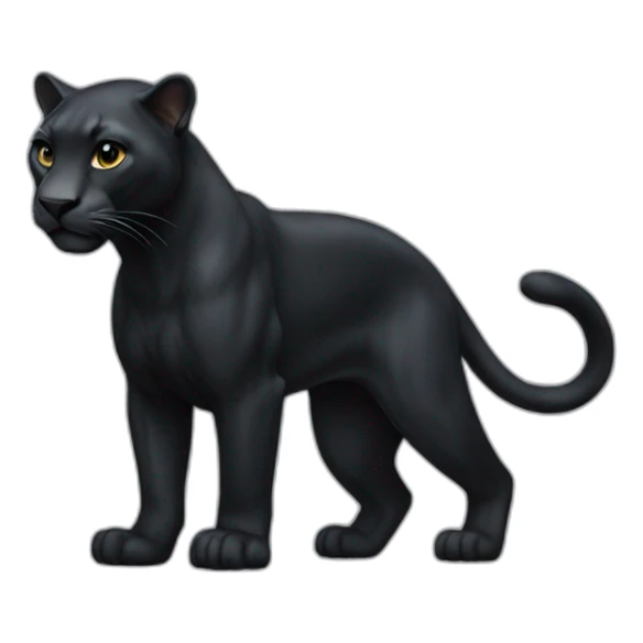 full body Panther black sticker