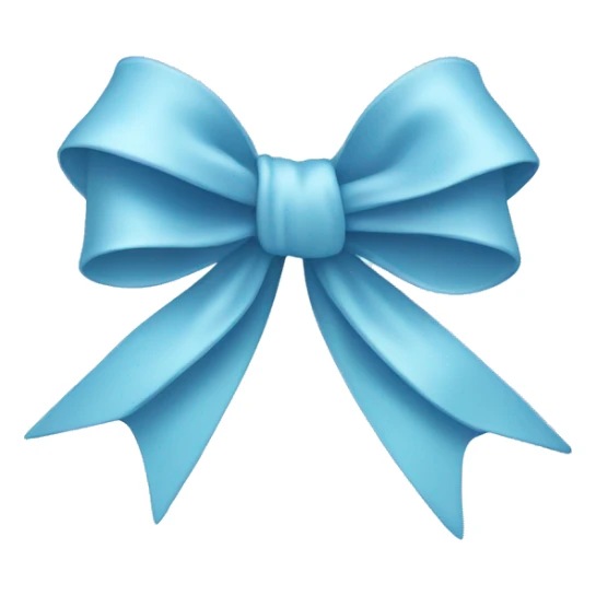 Light blue bow sticker