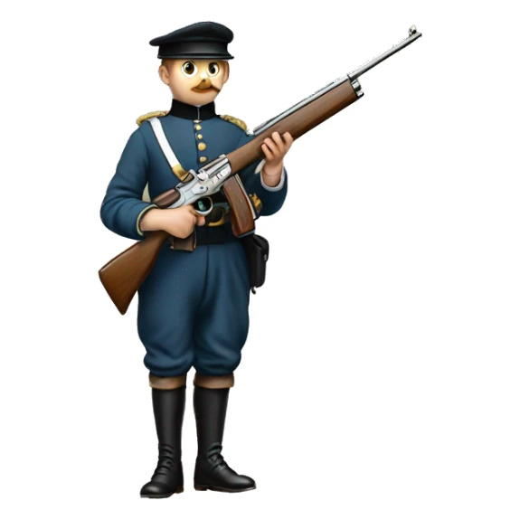 british soldier with gun 19 century sticker
