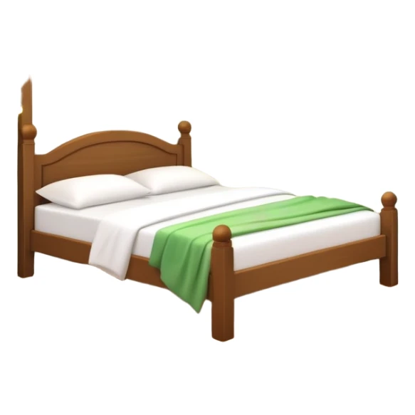 bed with fairy lights and green vines hanging from the ceiling sticker