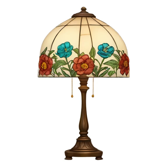 Tiffany lamp with flowers sticker