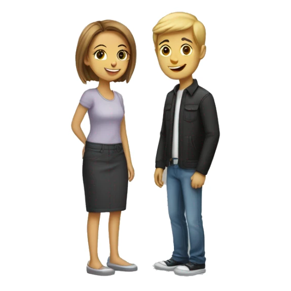 Couple congraturate boy friend’s birthday  sticker